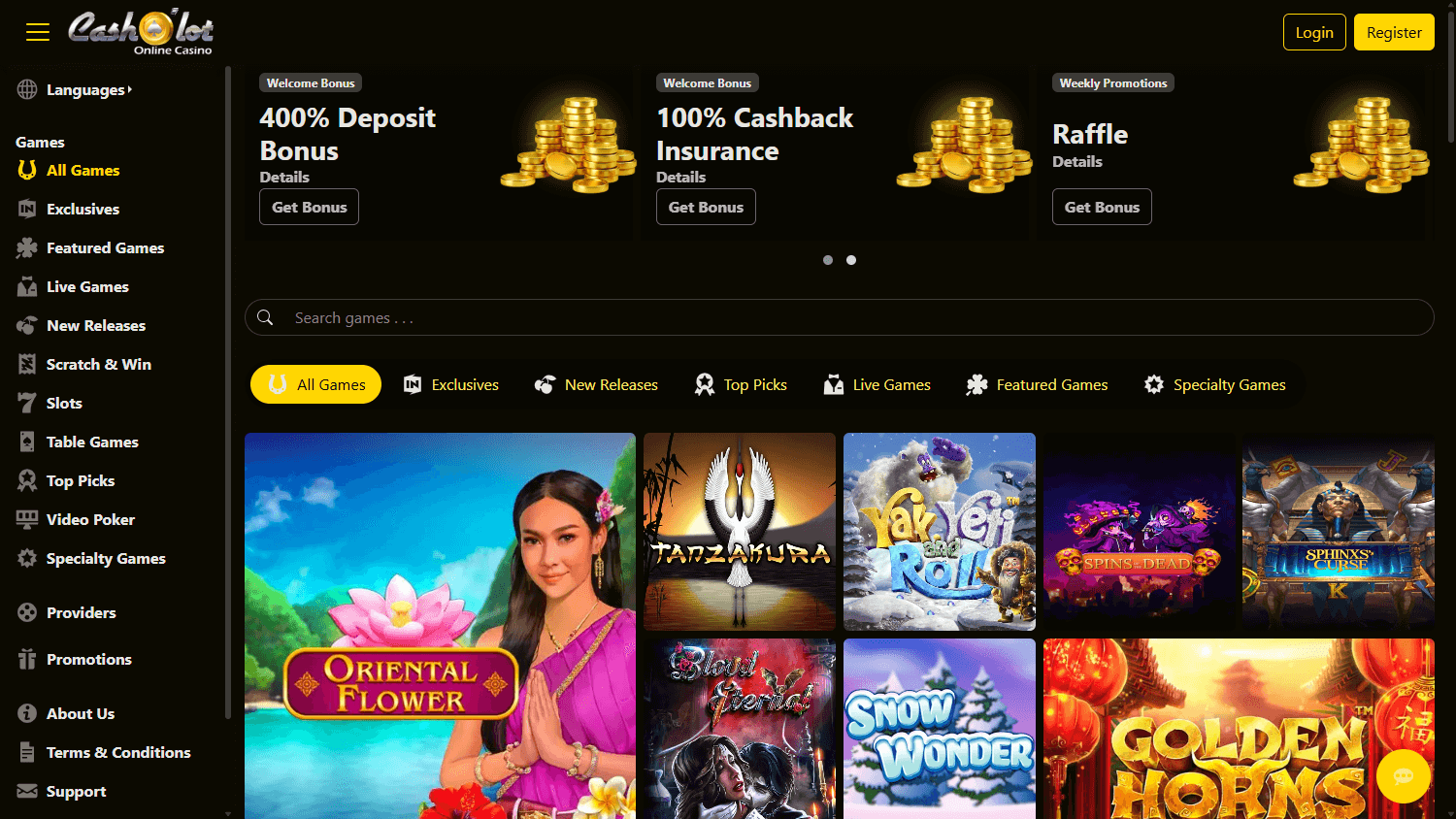 Cash o' Lot Casino Desktop screenshot